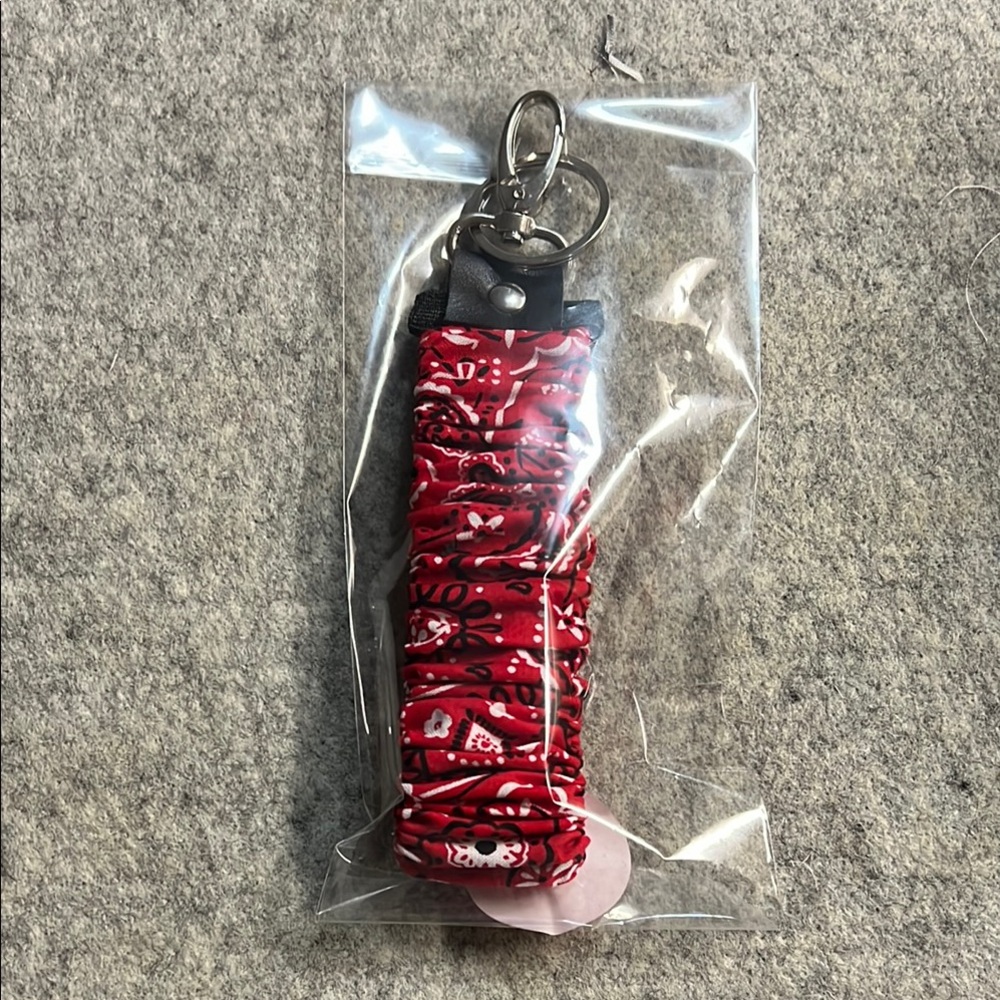 Bandana Print Keychain Wristlet Fabric‎ Key Ring Fob Cute Gift Accessory